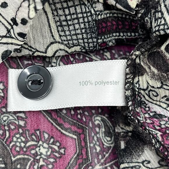 Fashion Bug Vintage 2 Piece Flowy Shirt Skirt Set Fairy Paisley Animal Print - Picture 10 of 16